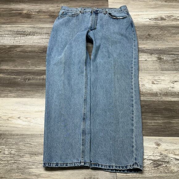 Levis 550 Red Tab Stonewash Blue Mens 35x30 Relaxed Fit Straight Leg Denim Jeans - Picture 2 of 13